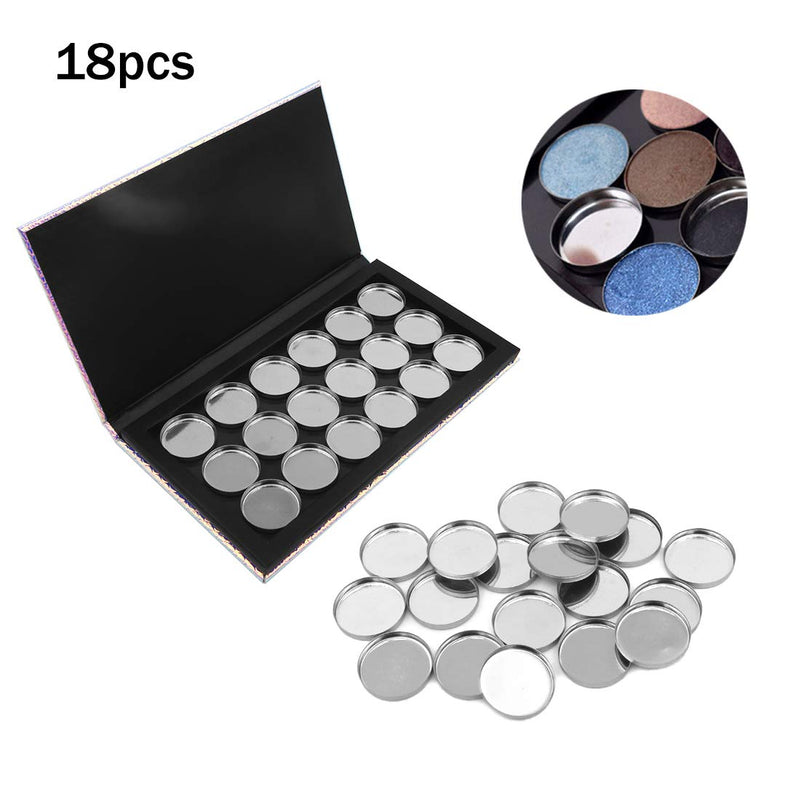 Empty Makeup Eyeshadow Palette Set, Rainbow Mermaid Makeup Palette, 18 Pcs Round Metal Tin Palette Pans and 1 Depotting Spatula for DIY Eye Shadow and Blush - NewNest Australia