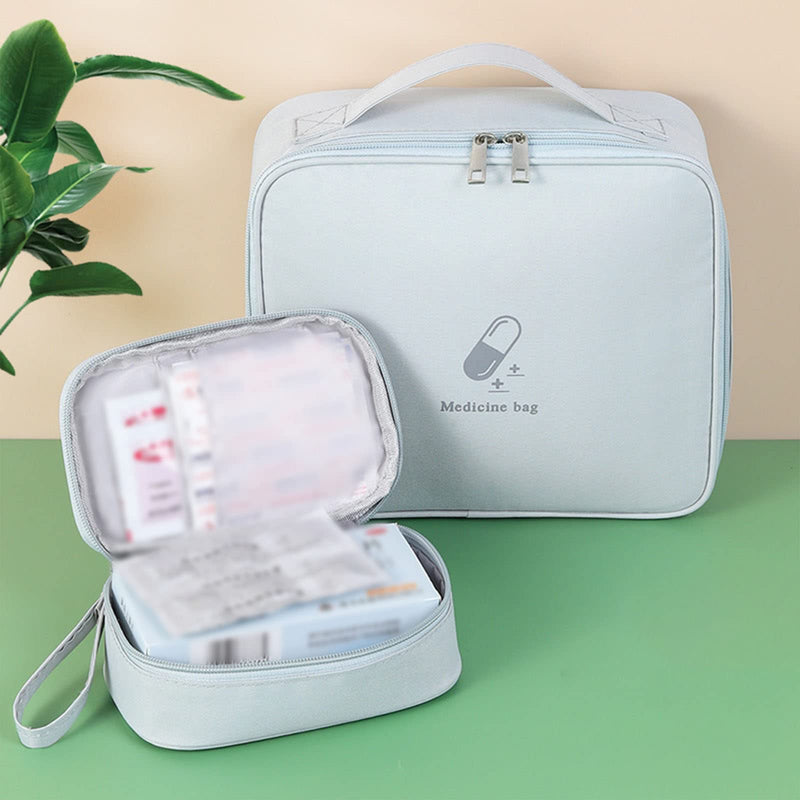 Pack Of 2 Medicine Bag Large Capacity Empty Waterproof Emergency Bag First Aid Bag Travel Pharmacy Bag Medicine Storage Bag For Travel On The Go Home Office Office (Grey) - NewNest Australia
