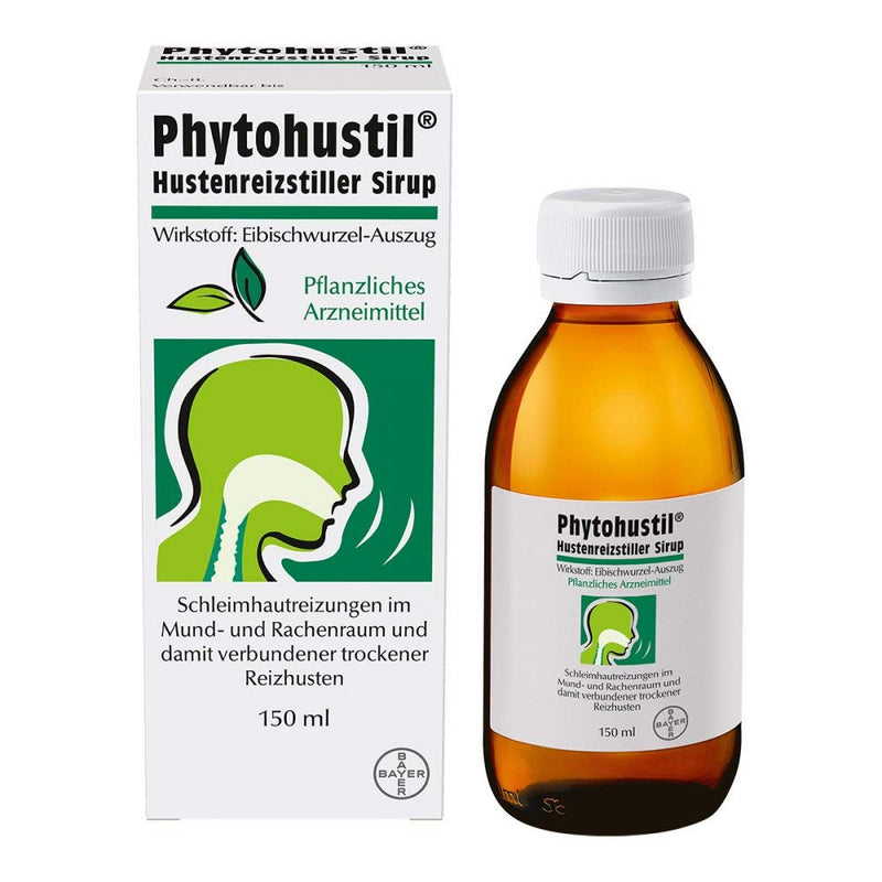 Phytohustil cough suppressant syrup, the herbal immediate aid for dry coughs, anti-inflammatory and regenerating, 150 ml - NewNest Australia