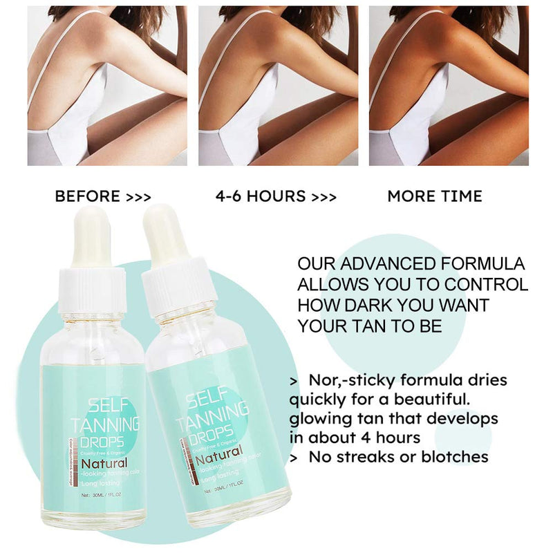 Self Tanners, Tanning Concentrated Drops Body Face Self Tanner Sunless Self Tanning Water - NewNest Australia