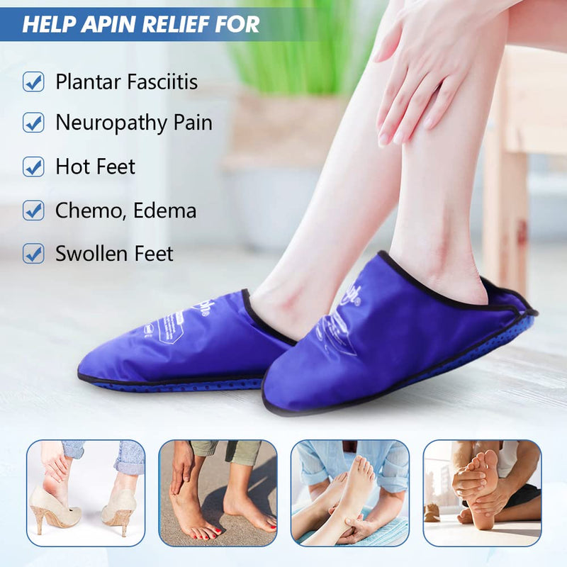 Hilph Cooling Shoes Chemo Therapy Ice Slippers, Gel Cooling Socks Chemo Therapy Cooling Pads Foot, Cool Shoes Gel Cooling Pads Cold, Reusable For Plantar Fasciitis, Puffy Feet, Hot Feet 1 Pair - NewNest Australia