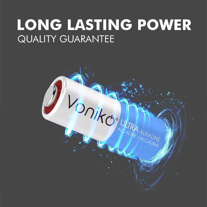 VONIKO Alkaline Battery 23A - Ultra 23A Batteries (6-Pack) - Long Lasting 12 Volt A23 Battery for Doorbells and Power Remote 6 Count (Pack of 1) - NewNest Australia