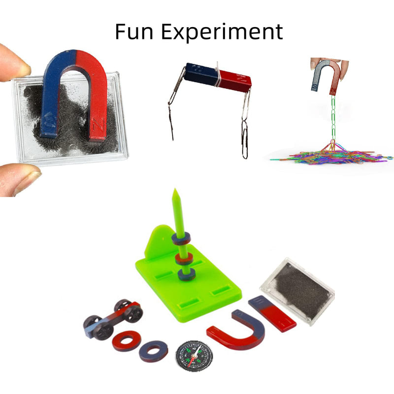 Labs Junior Science Magnet Set for Education Science Experiment Tools Icluding Bar/Ring/Horseshoe/Compass Magnets - NewNest Australia