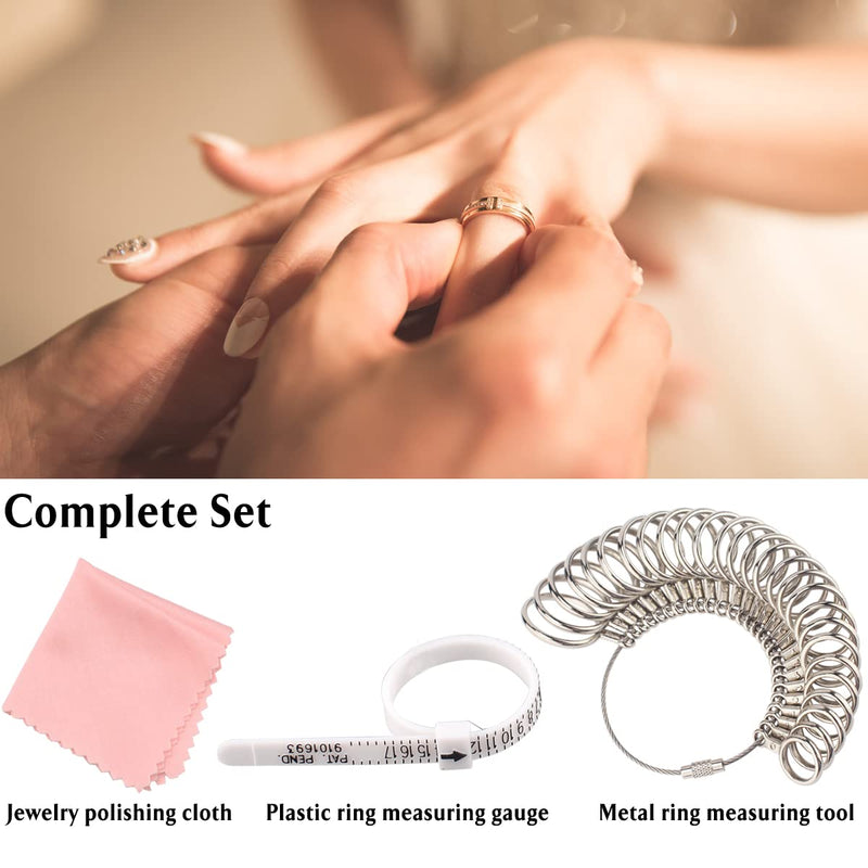 Ring Gauge Tool Ring Stainless Ring on Finger Measuring Ring Tool, Jewelry Sizers Rings Custom Standard Hand Rings Accessories - NewNest Australia