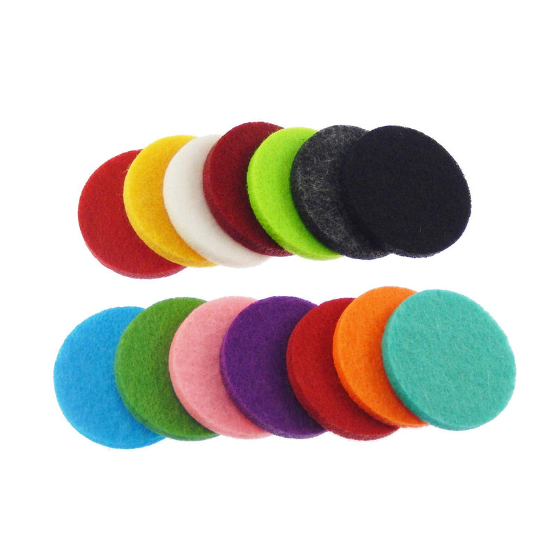 Pack of (x60) Round 30mm Replacement Refill Pads Mixed Colors Aromatherapy Essential Oil Diffuser Locket Necklace Felt Pads Thickened Highly Absorbent Craft Making Accessories - NewNest Australia