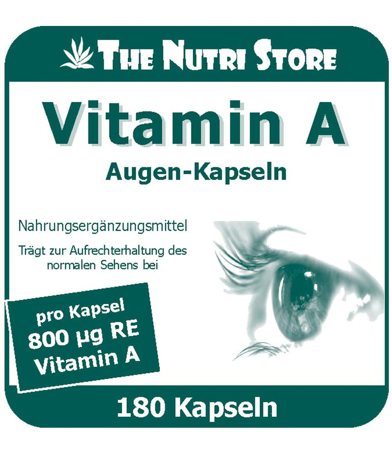 Vitamin A 800 µg eye capsules 180 pieces - Supports the maintenance of vision - NewNest Australia