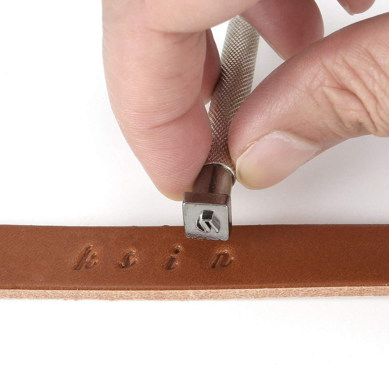 Yoption 37 Pieces Leathercarft Stamping Tool Set, 26 Letters Alphabet & 10 Numbers Stamps Steel Punch Tool 3mm+1 Stamping Handle for Leather Craft 3mm+6mm - NewNest Australia