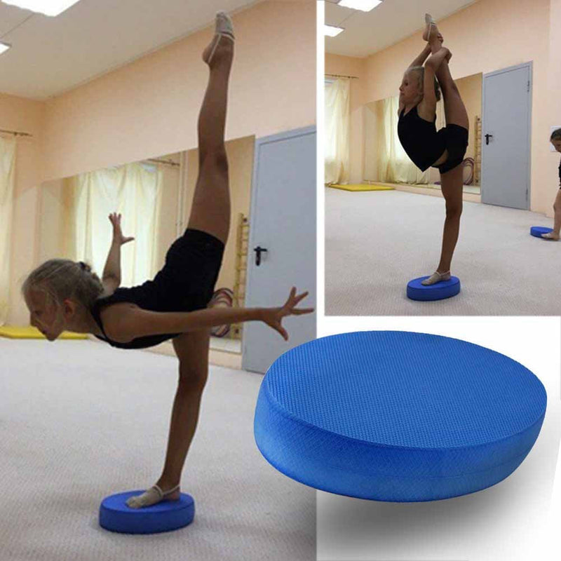 Tookie Yoga Cushion Pad, Oval Yoga Foam Board Balance Pad, Stability Trainning Fitness Exercise Cushion for Therapy, Pilates, Balancing Trainning Equipment for Strength (Blue,Size:7.09x12.2x2.36inch) 7.09*12.20*2.36inch Blue - NewNest Australia