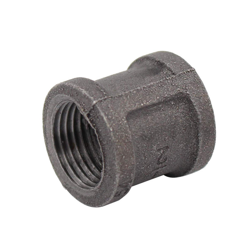 ApplianPar 10 Pack Black Malleable Iron Cast Pipe Fitting 1/2" Inch Coupling For DIY Pipe Furniture Industrial Pipe Plumbing Supplies 1/2 Inch Threaded Pipe Nipples - NewNest Australia