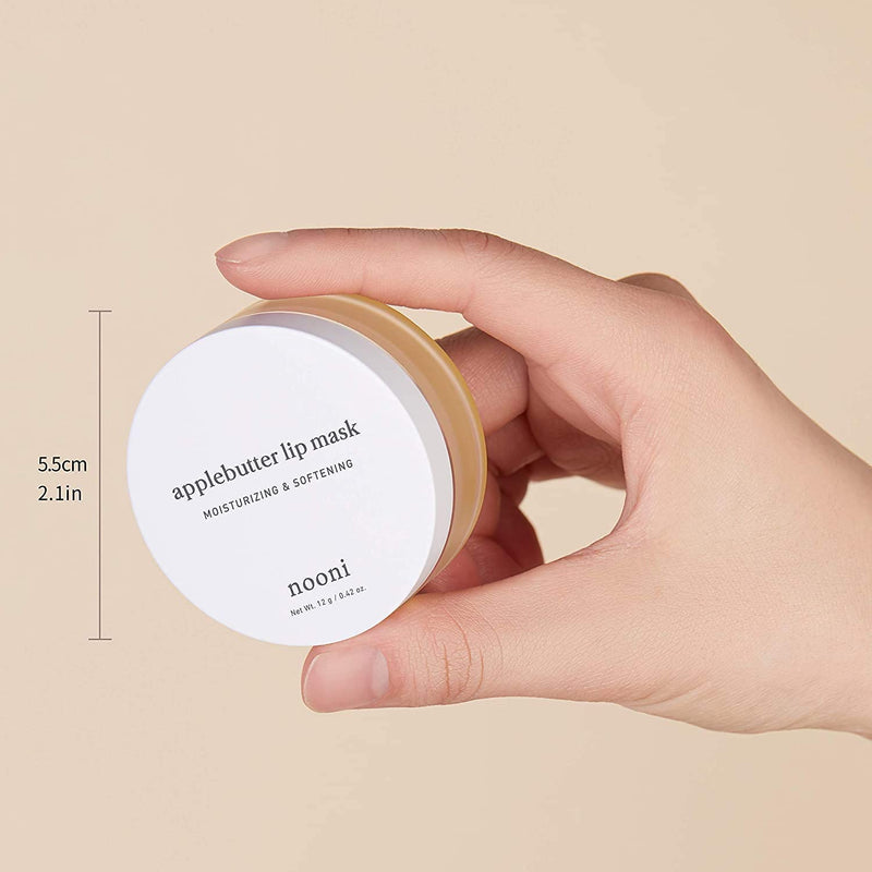 NOONI Applebutter Lip Mask with Shea Butter, Botanical Waxes, and Vitamins A,C & E | Moisturizing Overnight Lip Mask | Korean Skincare for Cracked Lip Repair | Cruelty-free, Formulated without Glutens and Parabens 0.42 Ounce (Pack of 1) - NewNest Australia