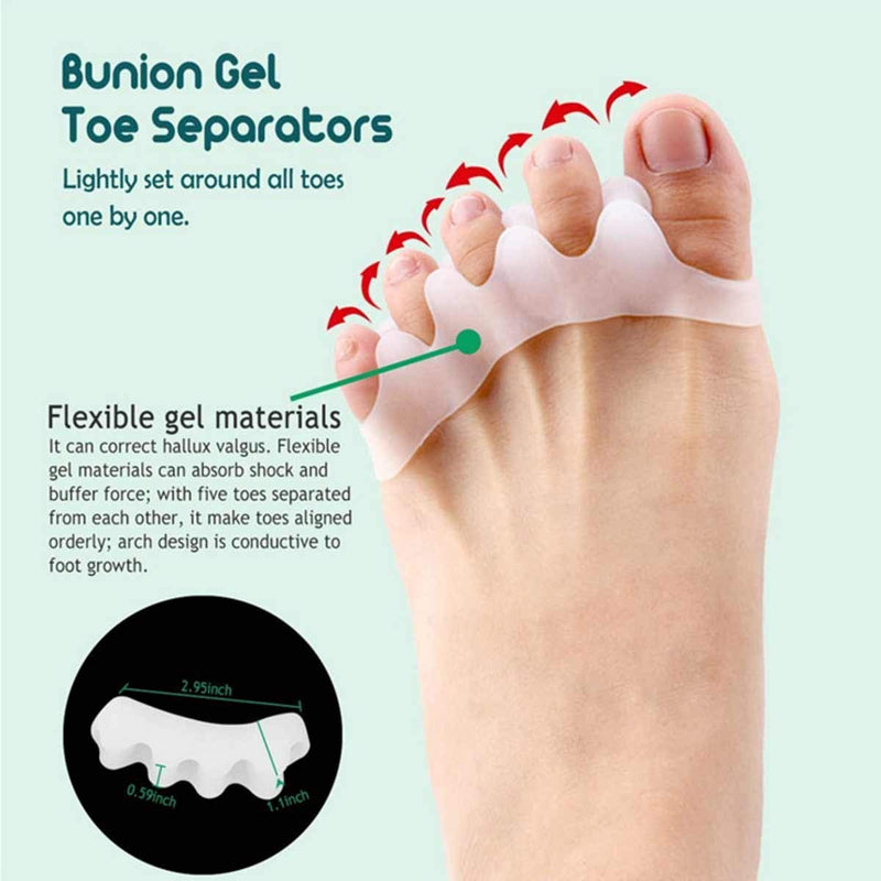 Jytoponline Bunion Corrector And Pain Relief Kit, Gel Bunion Pads And Cuff, Toe Separator, Spacer For Men And Women, Hammer Toe, Hallux Valgus, Big Toe Joint In Toe, 9 Pieces - NewNest Australia