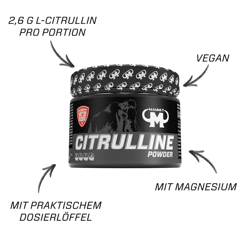 Mammut Citrulline Powder, optimized with magnesium, 200 g can - NewNest Australia