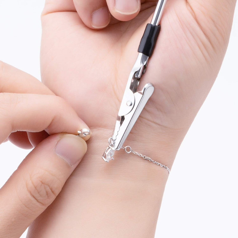 Miles Kimball Bracelet Tool Jewelry Helper - Fastening and Hooking Equipment for Necklace, Watch & Jewelry Clasps and Closures - Portable, Easy-to-Use, Made of Metal - Helps Prevent Wrist Strain - 6" - NewNest Australia