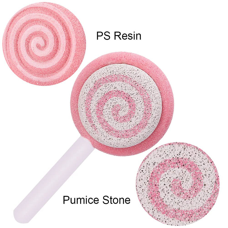 Pumice Stone for Feet,Foot Scrubber,Pedicure Tools for Feet Hard Skin Callus Remover,Easy to Operate with Handle(Pink) - NewNest Australia