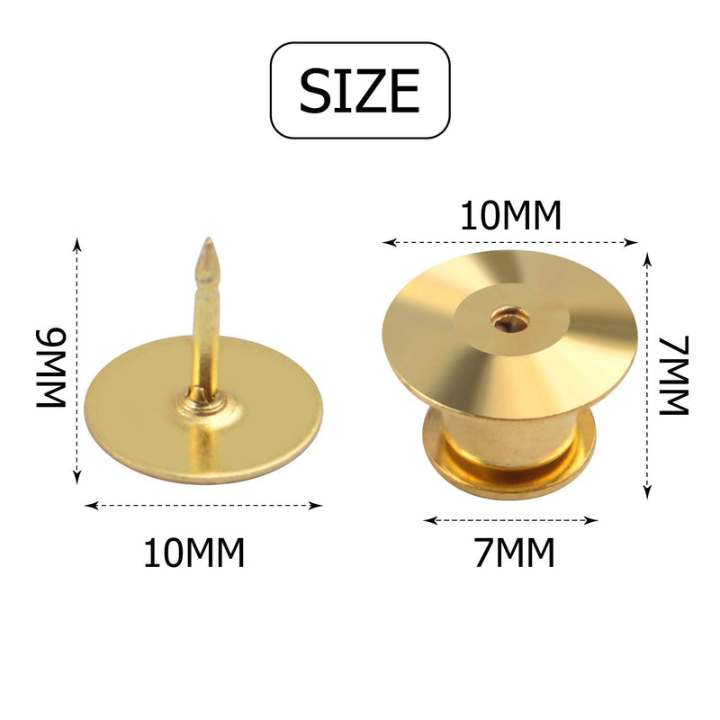 Aylifu Tie Tacks and Clutch Backs Set, 30 Pieces Metal Pin Backs Locking Pin Keepers with 30 Pieces 10mm Tie Tacks Blank Pins (Gold)- No Tool Required Gold - NewNest Australia