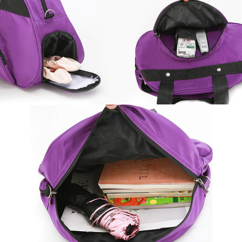 WEISIPU Nylon Dance Duffle Bag - Girls Garment Shoe Dance Sports Bags Ballet Slippers (Pink) Pink - NewNest Australia