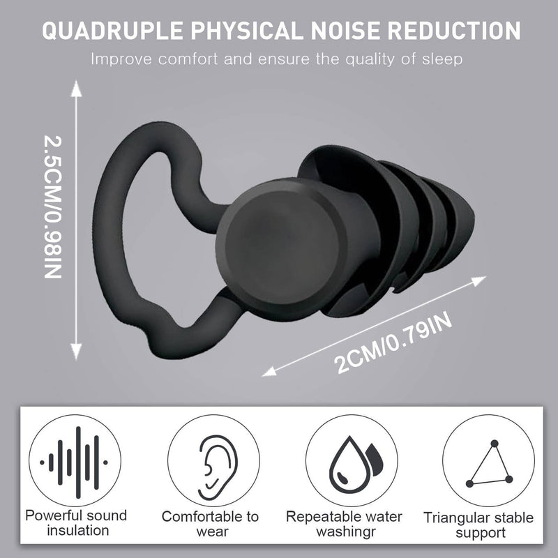 Silicone Earplugs, Noise Canceling Earplugs, Noise Reduction Earplugs, Reusable Silicone Ear Protection, Ear Plugs 40 Db For Noise Reduction For Travel, Sleeping, Reading, Swimming - NewNest Australia