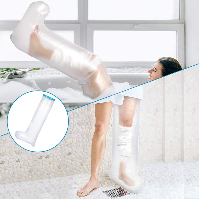 Full Leg Cast Cover for Shower, Waterproof Shower Bandage and Cast Protector for Broken Surgery Leg, Wound and Burns to Keep the Leg Foot Ankle Dry -Adult Full Leg Size(41Inches) - NewNest Australia