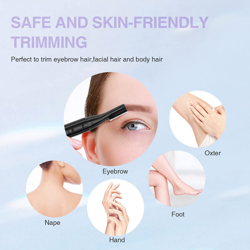 TOUCHBeauty Eyebrow Trimmer Electric Correction Trimmer Wireless for Women, Eyebrow Razor Eyebrow Trimmer Precision Trimmer with Guide Comb, Battery Operated, Black AG-815B - NewNest Australia