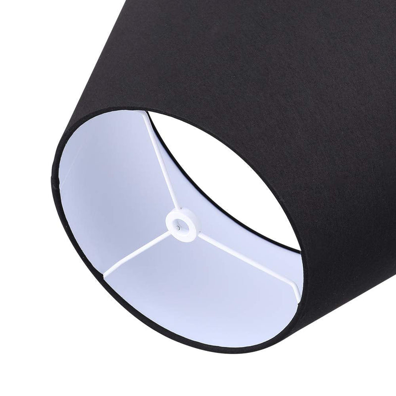 ALUCSET Medium Lamp Shade, Barrel Fabric Lampshade for Table Lamp and Floor Light,7x13x7.8 inch,Natural Linen Hand Crafted,Spider (Black) Black - NewNest Australia