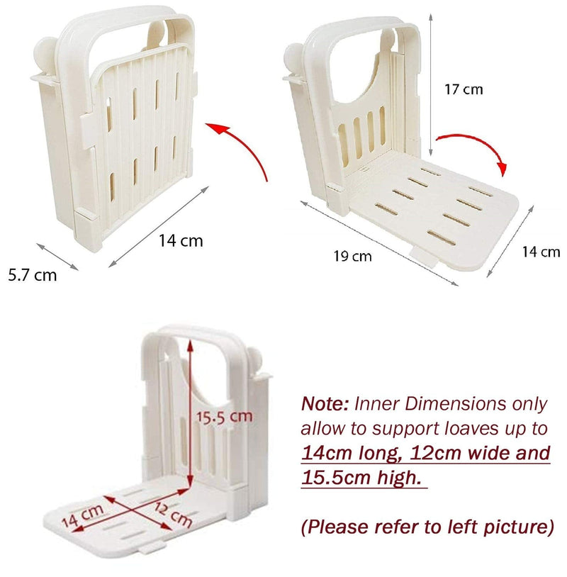 Eon Concepts Bread Slicer Guide For Homemade Bread With Rubber Feet Paddings and E-book | Loaf Cutter Machine - Foldable Adjustable & Customizable to 5 Thickness | Bagel/Sandwich/Toast Slicer | - NewNest Australia