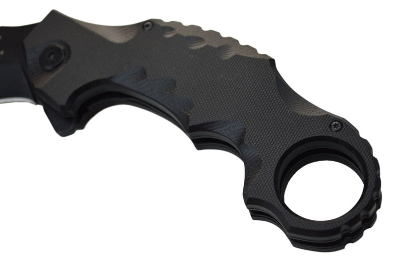 8" Spring Assisted G'Store Open Folding Pocket Knife Karambit Claw Combat Tactical - NewNest Australia