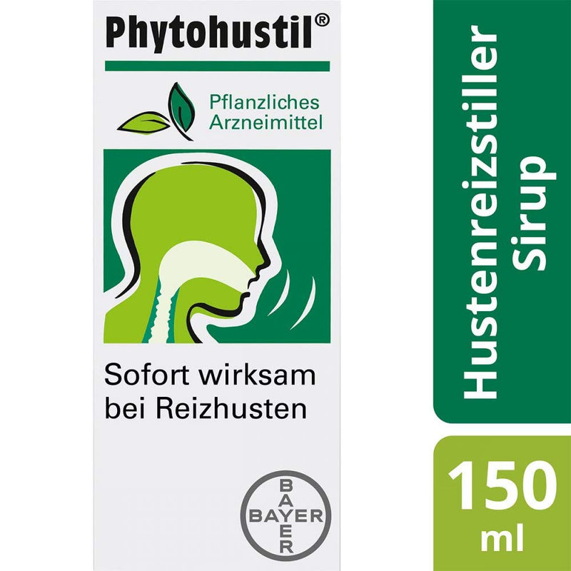 Phytohustil cough suppressant syrup, the herbal immediate aid for dry coughs, anti-inflammatory and regenerating, 150 ml - NewNest Australia