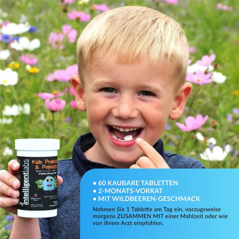 6 Billion Cfu Probiotics For Children With Prebiotics, Sunfiber And Photos For 10X More Effectiveness One Capsule A Day Great Flavor Probiotics For Chewing 2 Months Supply Per Tin - NewNest Australia