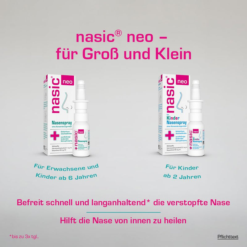 nasic neo for children nasal spray with the WirkPlus | Decongestant cold spray without preservatives for children aged 2 and over | With xylometazoline, dexpanthenol | 10ml - NewNest Australia