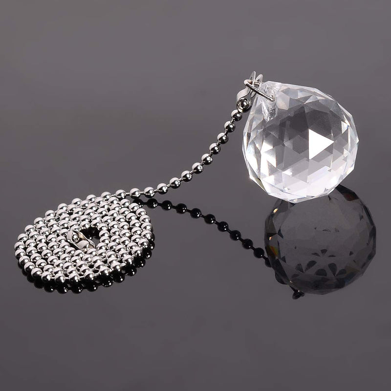 longsheng Clear Crystal Prism Drop Dazzling Crystal Ceiling Fan Pull Chain Pull Chain Extension with Connector for Ceiling Light Fan Set of 4 with Gift Box - NewNest Australia