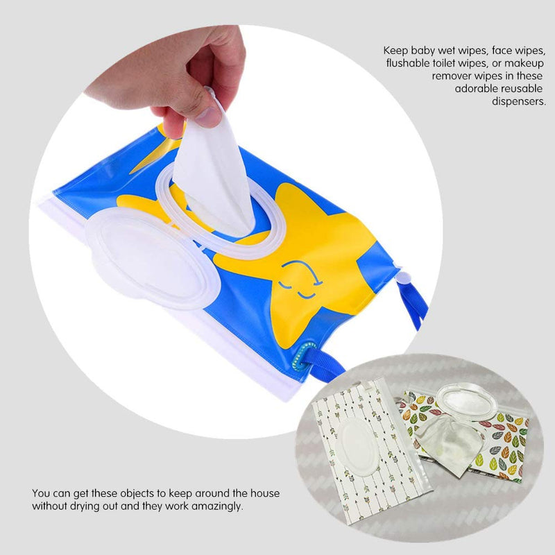 ULVBABI Portable Wet Wipe Pouch Dispenser (2 Pack), Reusable Baby Diaper Disposal Bags, Refillable Personal Travel Clutch Dispenser Holder | Keeps Wet Wipes Moist (Leaf & Arrow Pattern) - NewNest Australia