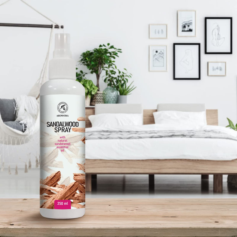 Sandalwood Room Spray And Air Freshener 250 Ml - Made From Pure Sandalwood Essential Oil - Natural Fragrance Spray - Relaxing Room Fragrance - Sleep Spray - Sandalwood Oil Aromatic Spray - NewNest Australia