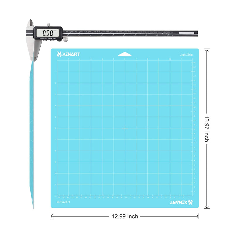 Xinart LightGrip Cutting Mat for Cricut Maker 3/Maker/Explore 3/Air 2/Air/One(12x12 Inch, 3 Mats) Light Adhesive Sticky Blue Quilting Cricket Cutting Mats Replacement Accessories for Cricut A-Lightgrip 12"x12", 3 Pack - NewNest Australia