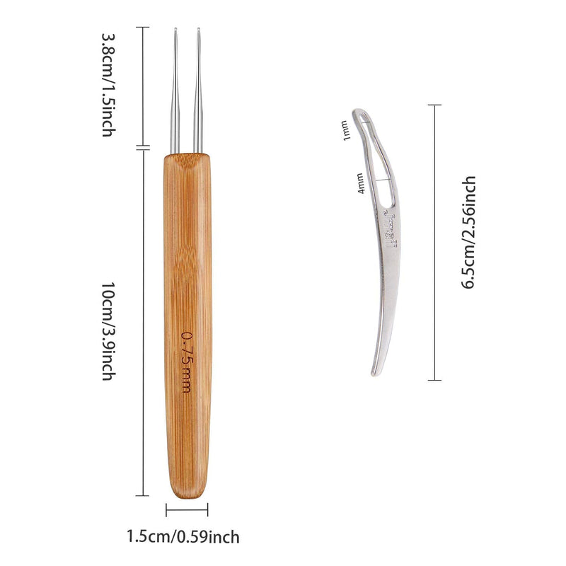 8 Pcs Dreadlock Crochet Hook Tool, Braid Hair Dreadlocks Needle Weaving Crochet - NewNest Australia