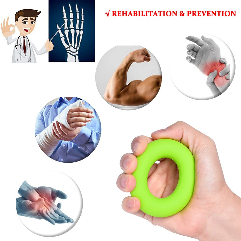Hand Grip Strengthener, Finger Exerciser, Grip Strength Trainer (6 PCS) NEW MATERIAL Forearm grip workout, Finger Stretcher, Relieve Wrist & Thumb Pain, Carpal tunnel, Great for Rock Climbing and More Hand Grip Strengthener - NewNest Australia