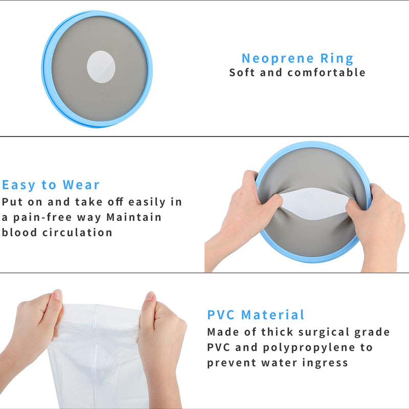 SUPERNIGHT Waterproof Foot Cast Cover for Shower& Bath, Reusable Sealed Watertight Foot Protector, Wound Cast Bag Protector for Foot&Ankle, Cast Bag Bandage Protector, Cast Cover for Showing Foot Adult Foot/Ankle - NewNest Australia