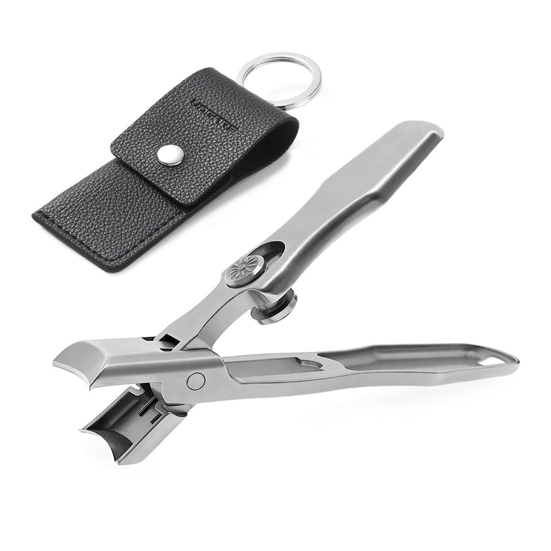 VOGARB Nail Clippers For Thick Nails Large Wide Jaw Opening Cutter with Safety Lock Heavy Duty For Ingrown Toenail Fingernail No Splash Trimmer With Catcher For Men Women Adult Seniors (Silver) Silver - NewNest Australia