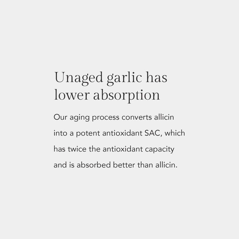 Aged Black Garlic Capsules - Garlic Pills for Cholesterol Support - Less Odor - Potent Antioxidant - 60 Capsules - Allium Sativum Supplement - More Effective Than Allicin - NewNest Australia