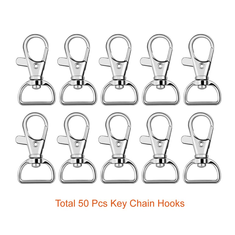 NewNest Australia - Paxcoo 100 Pcs Key Chain Hooks with Key Rings (Large Size) 