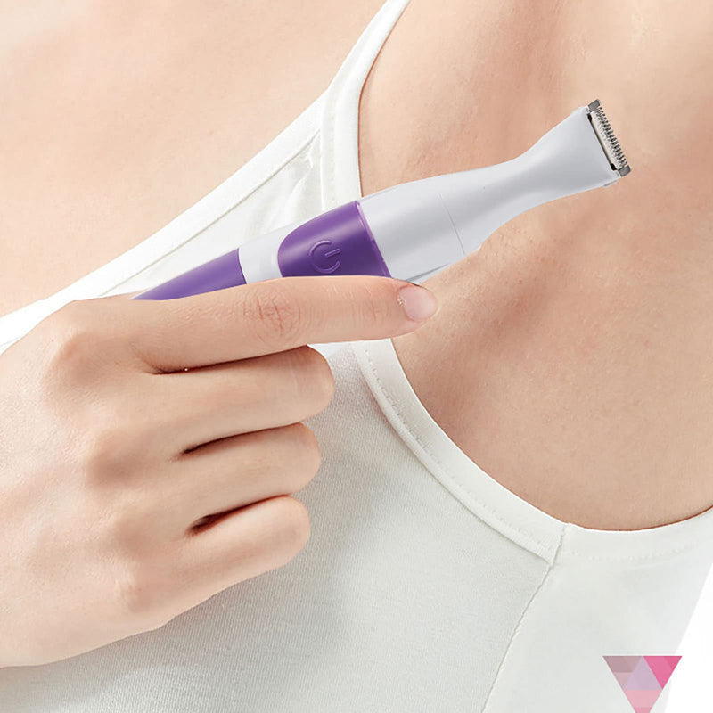 Wireless Bikini Trimmer for Women with 3 Trimming Combs, 2 in 1 Hair Removal Trimmer (Purple) - Waterproof - NewNest Australia