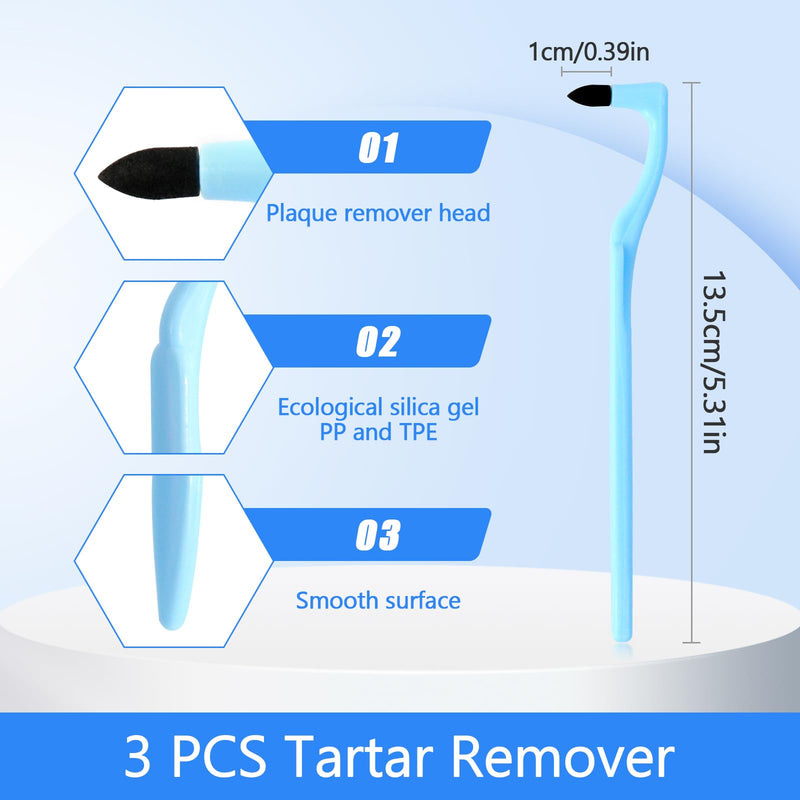 Sularpek Pack of 3 Tartar Remover, Toothbrush Stain Remover, Tooth Polisher, Professional Teeth Cleaning, for Removes Discoloration, Plaque & Tartar (Mixed Colors) - NewNest Australia