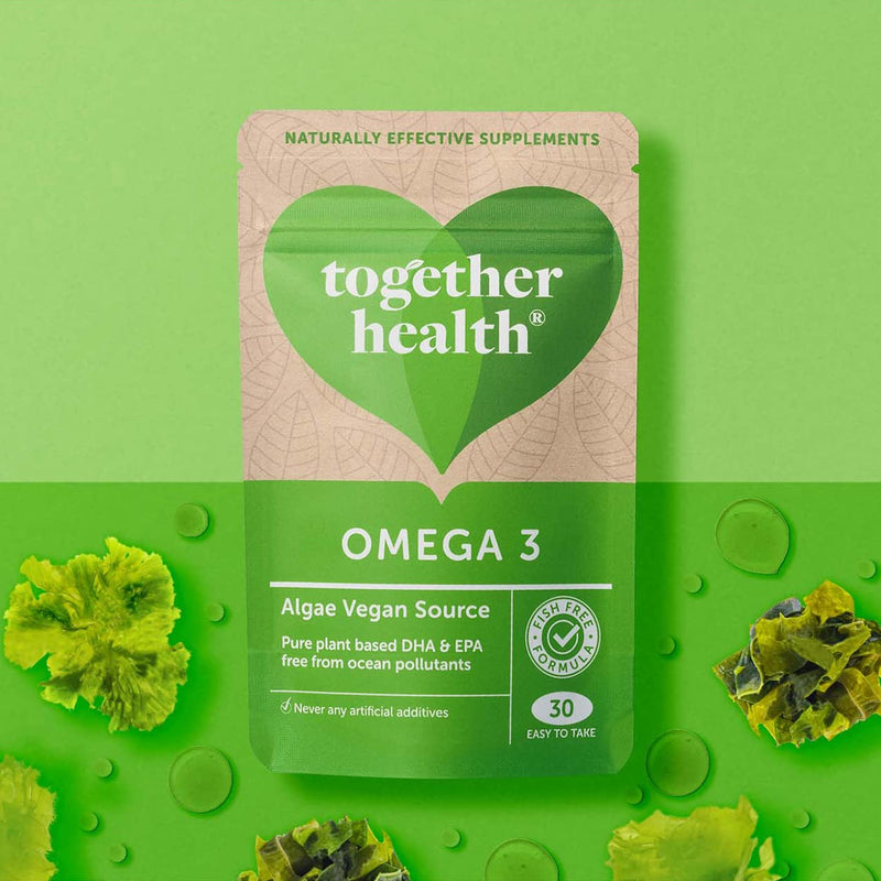 Algae Omega 3 – Together Health – Pure Algae Omega 3 – Unique Plant Source of DHA & EPA – Vegan Friendly - Made in The UK – 30 Softgels 30 Count (Pack of 1) - NewNest Australia