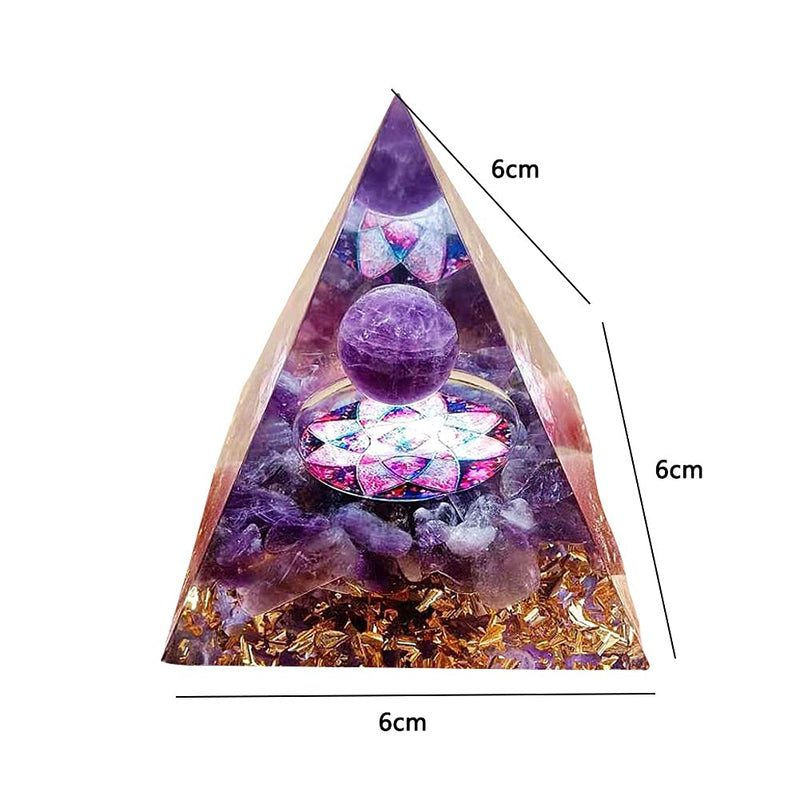 ycyingcheng Pyramid Ogan Crystal Energy Tower Nature Reiki Chakra Crushed Stone, Negative Energy Remover Blessing Home Office Ornaments, Healing Crystal Boost Immune System Meditation, 6cm D - NewNest Australia