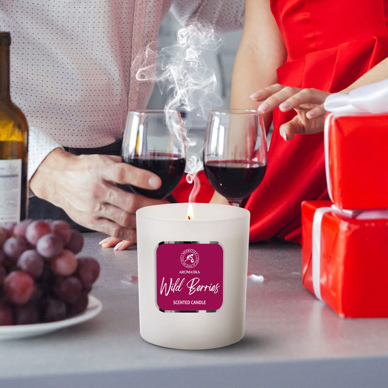 Wild Berries Scented Candle - Wild Berries Aroma - Fresh And Fruity Aroma - Scented Candles For Home - Beautiful Intense Fragrance - Candles For Room Fragrance - Aromatherapy - NewNest Australia