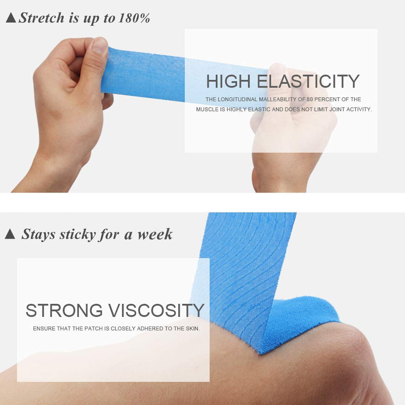 PTmehuu Kinesiology Tape Extra Wide 2 inch 4 inch x 16.4 feet Roll Waterproof Latex Free Athletic for Pain Relief, Muscle Support, Recovery 2 Inch x 16.4 Feet (1 Roll) Beige - NewNest Australia