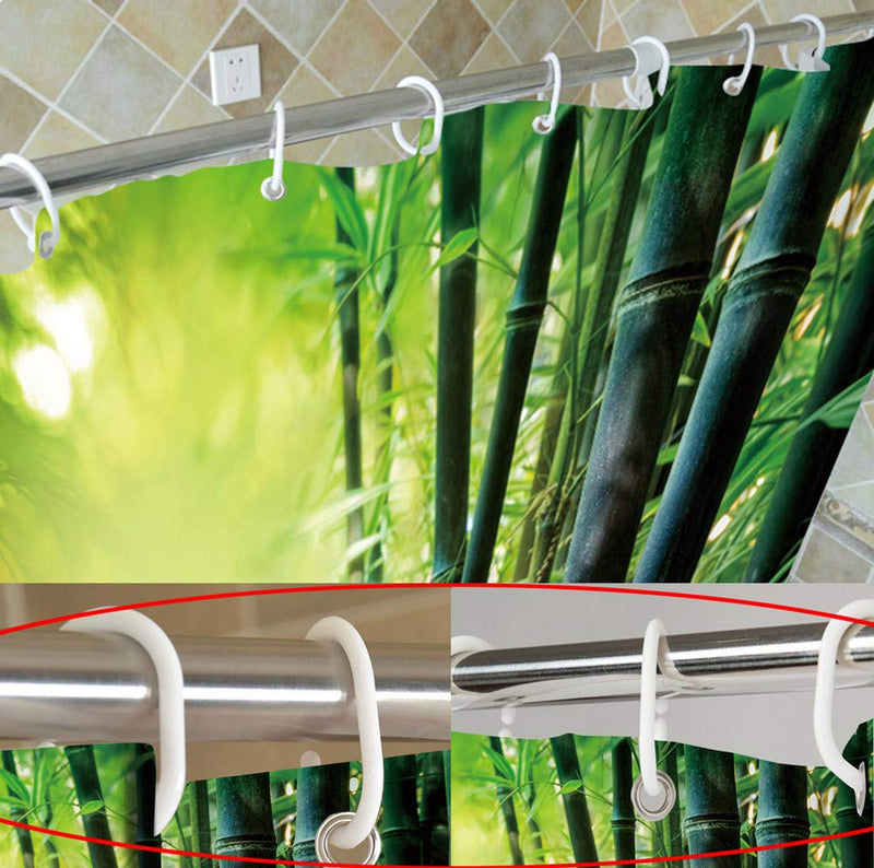 LB Banana Leaf Shower Curtain, Realistic Vivid Green Leaves of Palm Tree on Black White Background Tropical Plant Shower Curtain 72x72 Inch Waterproof Fabric with 12 Hooks 72Wx72L - NewNest Australia