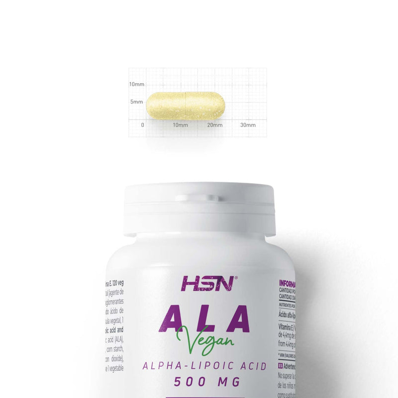 Hsn - Alpha Lipoic Acid | Ala 500Mg | 4 Month Supply | Antioxidant + Increases Glutathione Levels + Anti-Aging | Vegan, Gluten Free, Lactose Free, 120 Vegetable Capsules - NewNest Australia