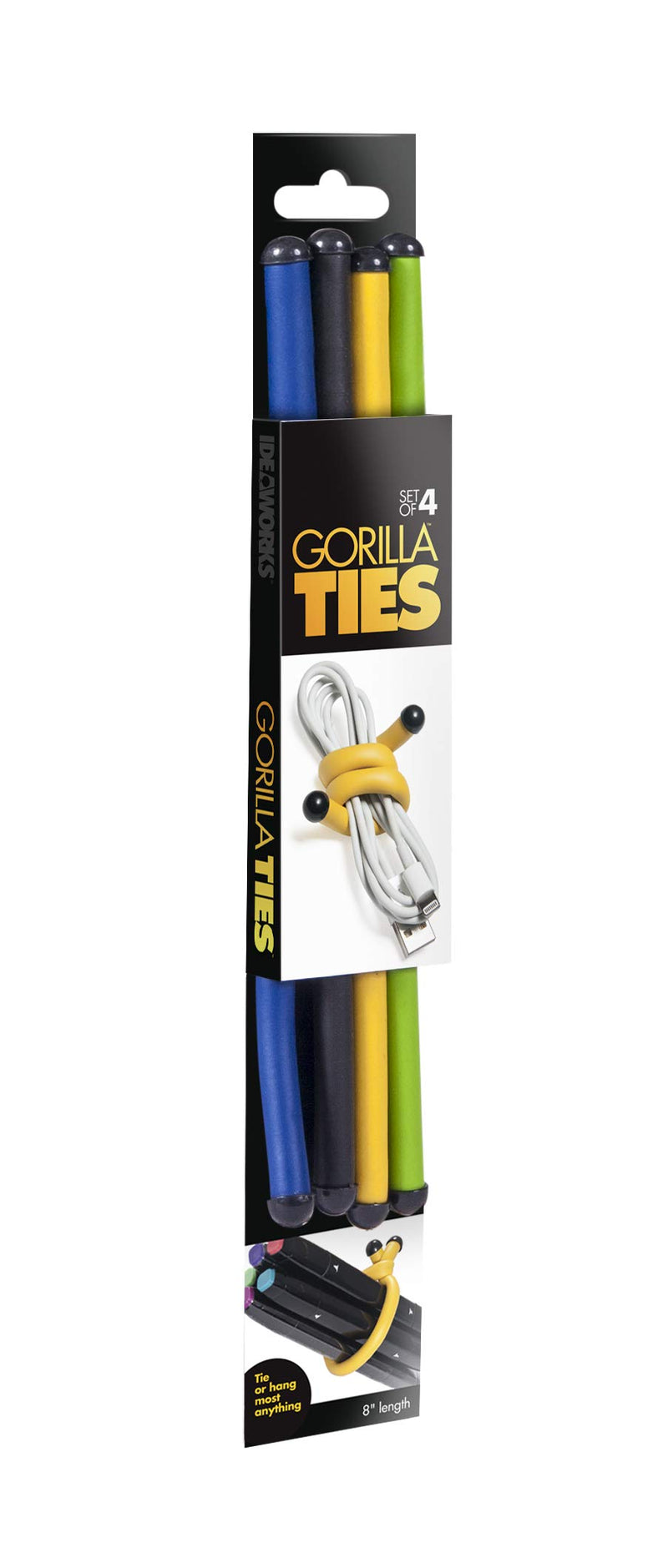 IdeaWorks-Gorilla Ties-Reusable Ties for Hanging Items-Rust-Free Material-for Indoor & Outdoor Use (4, 18") 18" - NewNest Australia