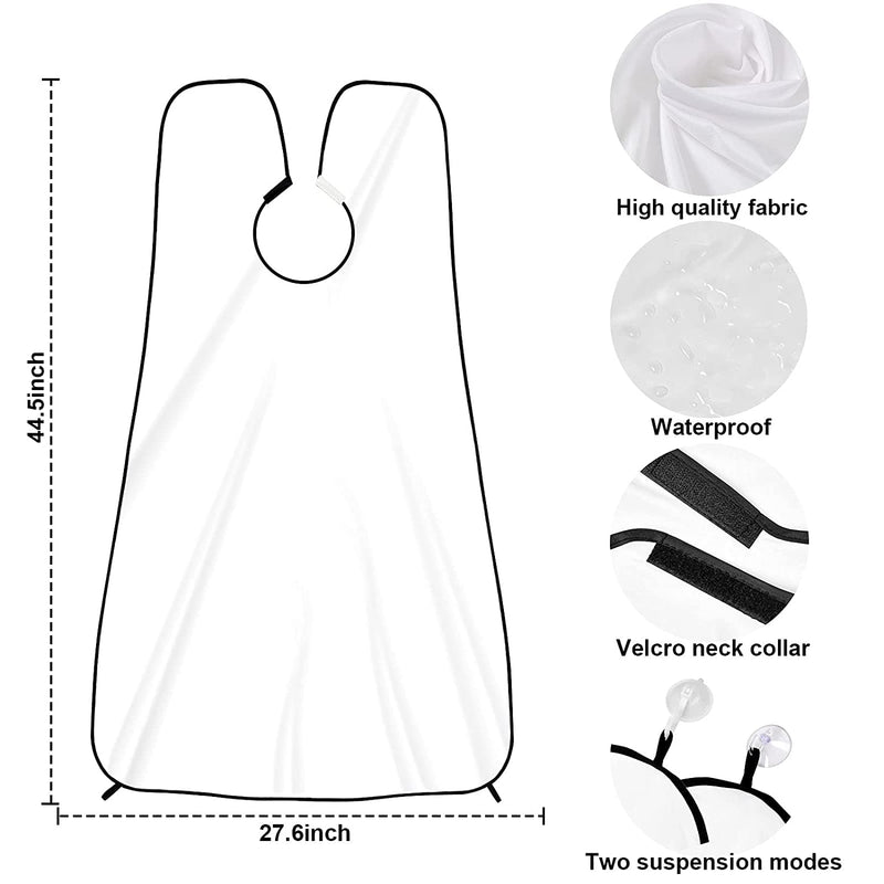 Beard Bib Shaving Bib Waterproof Beard Waterproof Beard Trimming Apron Cape Grooming Trimming Cutting Capewith Suction Cups Beard Shaping Tool for Men Father Husband - NewNest Australia