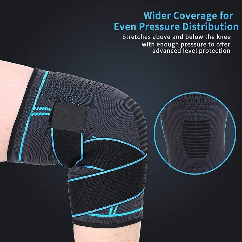 Knee Support Brace with Adjustable Straps for Men & Women, Professional Knee Protector for Meniscus Tear, Arthritis, Sports Joint Pain Relief, Running, Basketball (XL) XL - NewNest Australia